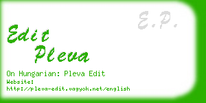 edit pleva business card
